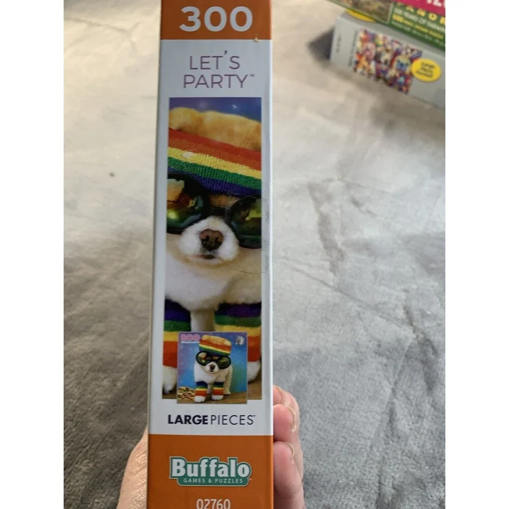 Buffalo Games 300 Piece Puzzle Boo The World's Cutest Dog Let's Party USED